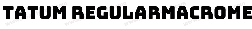 Tatum RegularMacromedia Fontographe字体转换